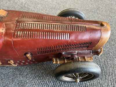 Bugatti 1920s-1930s Style Resin Race Car w/driver Sculpture