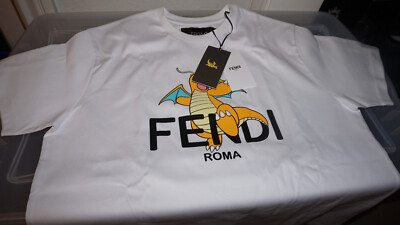 FENDI Pokemon Fragment Collaboration Limited Edition T-Shirt Size