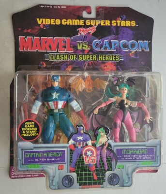NEW MARVEL VS CAPCOM CAPTAIN AMERICA VS MORRIGAN ACTION FIGURES