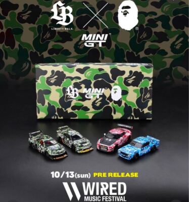 BAPE X LBWK 】NISSAN 1/64 4PCS SE
