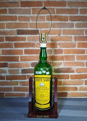 Vtg Cutty Sark Whiskey Large 1 Gallon Bottle w/ Stand Bar Display
