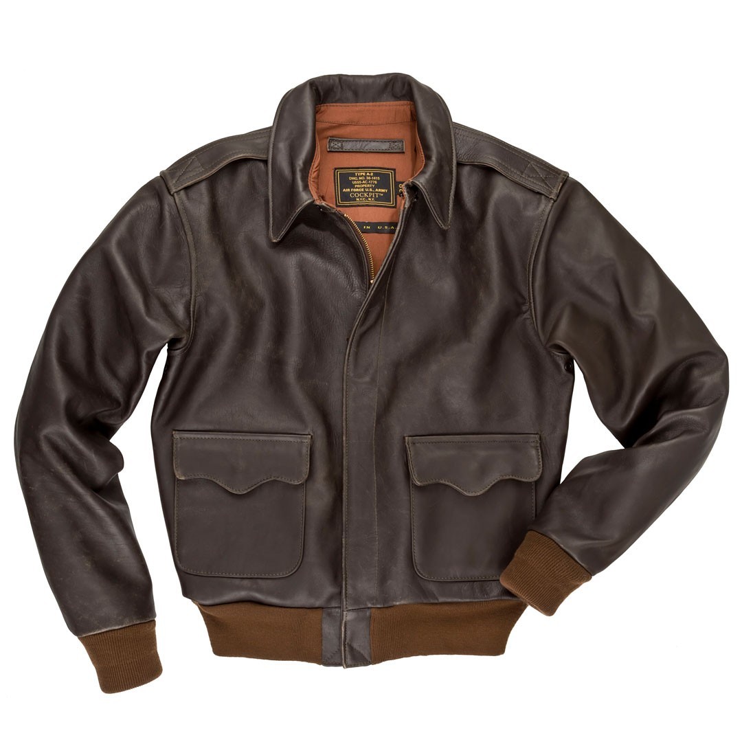 COCKPIT USA 40th ANNIVERSARY A-2 JACKET BROWN MADE IN USA Z21W009