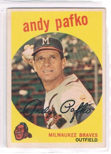 ゲームセンター・ゲームカード ANDY PAFKO 1956 TOPPS #312 PSA 8(OC