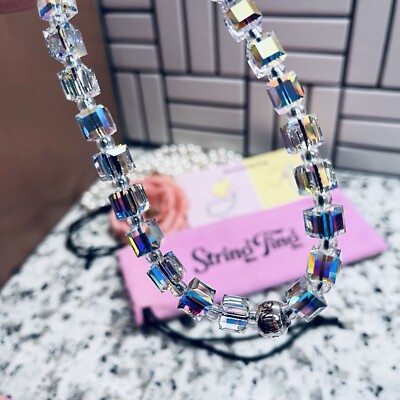 String Ting City Drip Ting Crystal Wristlet Phone Strap Stringting