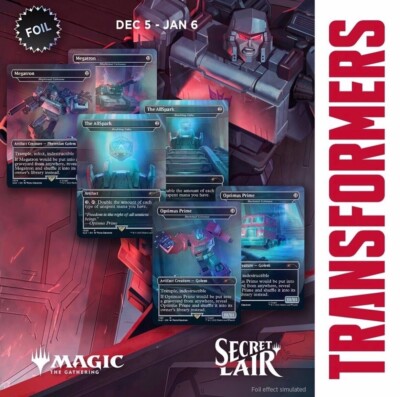 MTG Secret Lair X Transformers: Optimus Prime vs. Megatron Foil