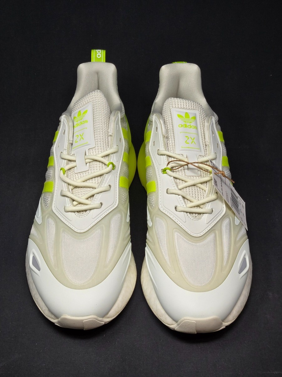 Adidas Originals ZX 2K Boost 2.0 Men's Size 11 White Neon Green