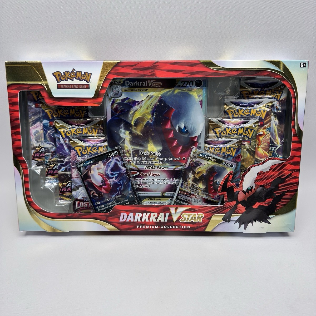 Pokemon Darkrai V Star Premium Collection SWSH 8 Packs 2 Foil 1