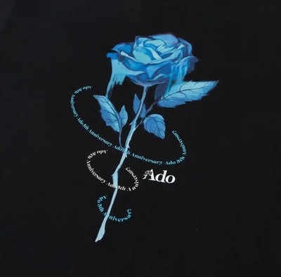 Ado 5th Anniversary POPUP STORE Blue Rose T-Shirt Size XXL