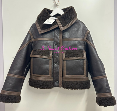 ZARA WOMAN NWT FW25 DOUBLE-FACED JACKET LIMITED EDITION CHOCOLATE