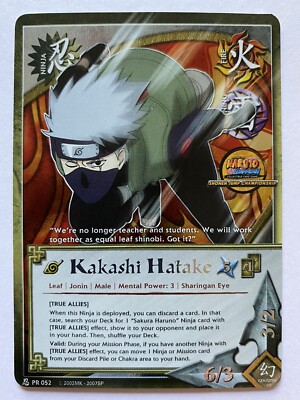 Naruto CCG Kakashi Hatake Shonen Jump Promo Foil Card PR 052