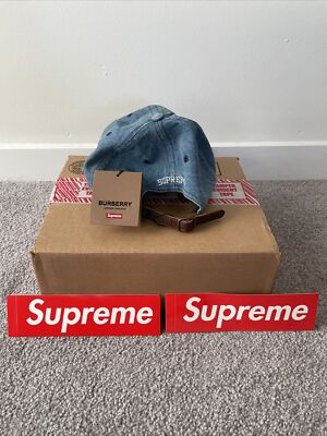 Supreme Burberry Denim 6 Panel Hat | eBay