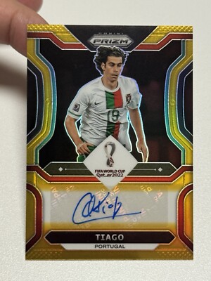 panini prizm Qatar gold Thiago 01/10 サイン 2022 Panini Prizm