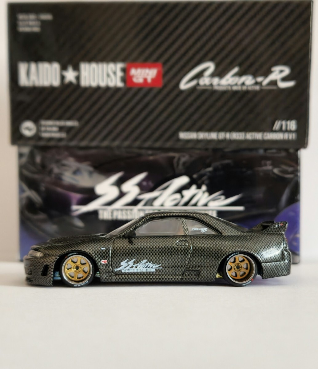 Kaido House x Mini GT 1:64 Nissan Skyline GT-R (R33) Active Carbon