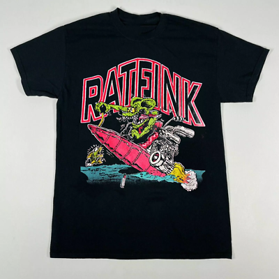 PORKCHOP×Rat Fink TEE Ed Roth Rat Fink Gift For Fan Black S-2345XL