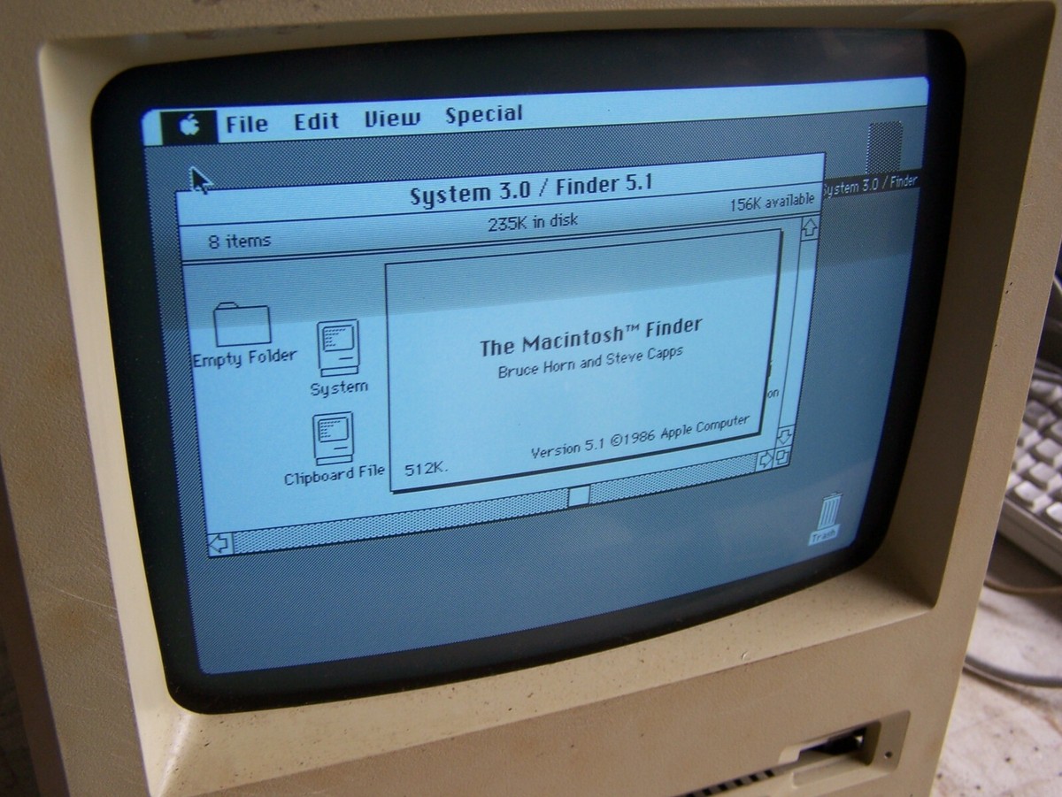 Apple Macintosh 128K M0001 Computer with 128K Label, upgraded to