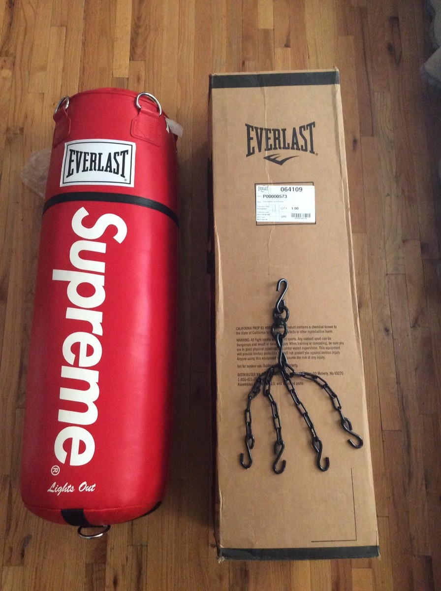 SUPREME X EVERLASTING LEATHER HEAVY BAG 70LBS WITH HANG CHAIN | eBay