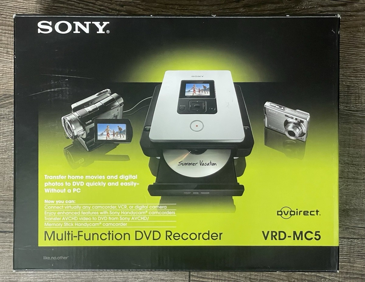 Sony DVDirect VRD-MC5 DVD Recorder (2.5 inch) - Black for sale