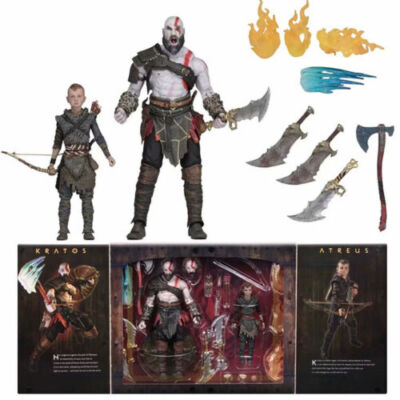 2 Pack Box Set New God of War Kratos & Atreus Ultimate Action