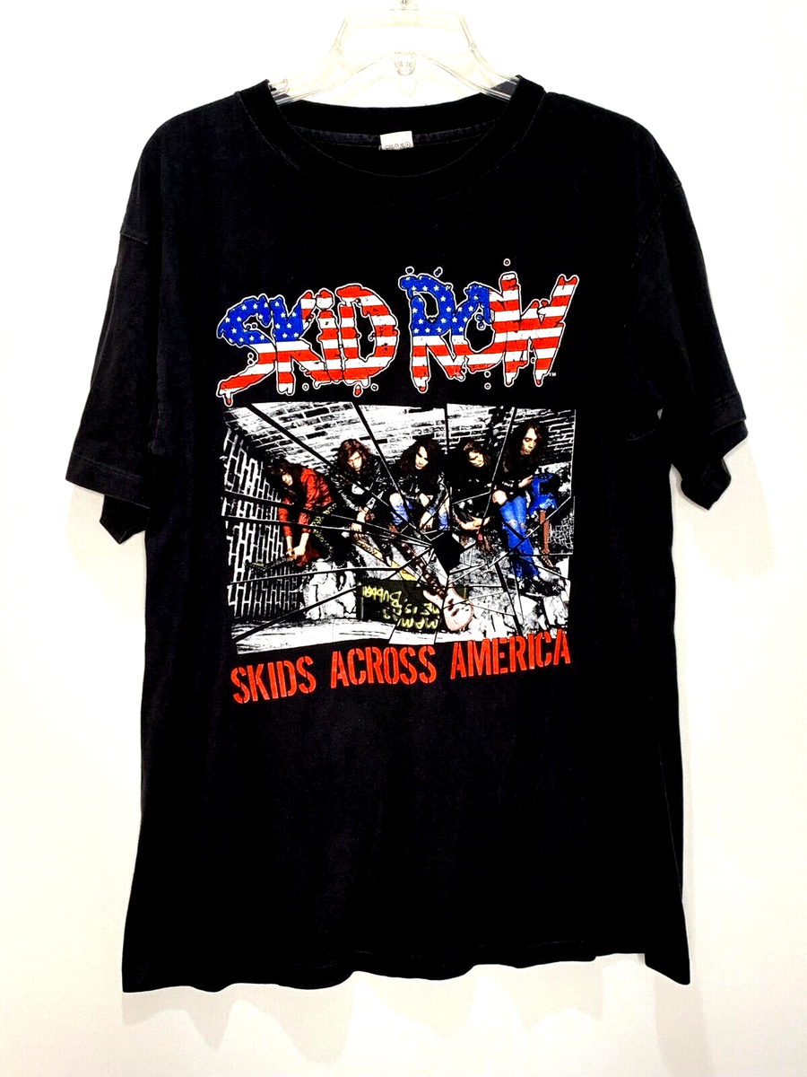Vintage Skid Row World Tour 89 / 90 Skid Across America Black T