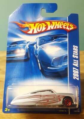 Hot Wheels Purple Passion 2007 All Stars Silver w/ Red Flames 1:64