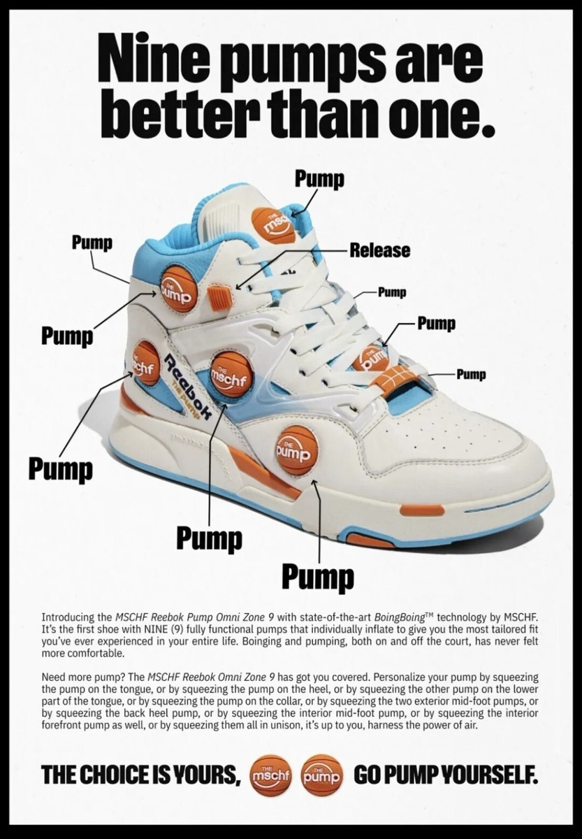 MSCHF x Reebok Pump Omni Zone IX - Size 9- 100% Authentic! | eBay