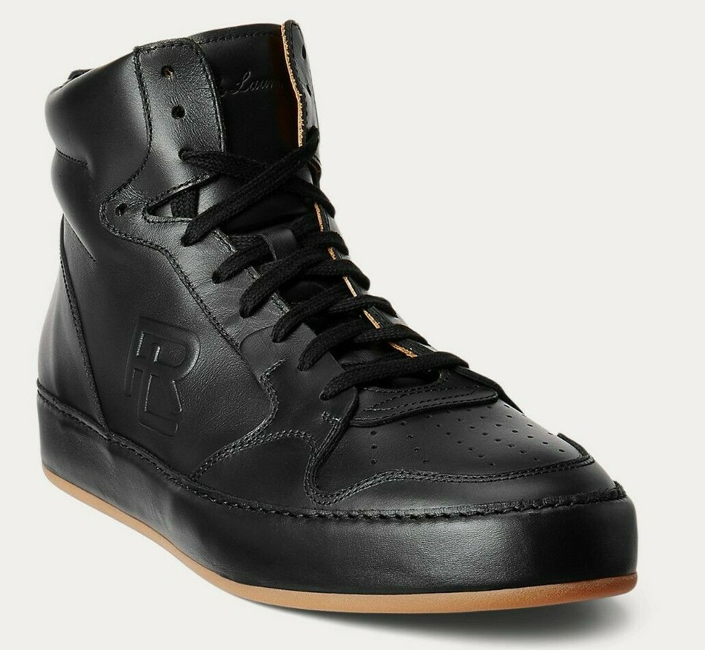 Ralph Lauren Purple Label Jaemyn Streetwear Calf Suede Leather