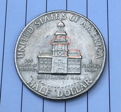 アメリカ合衆国 1776-1976年記念エラー 1776-1976 D Bicentennial Half