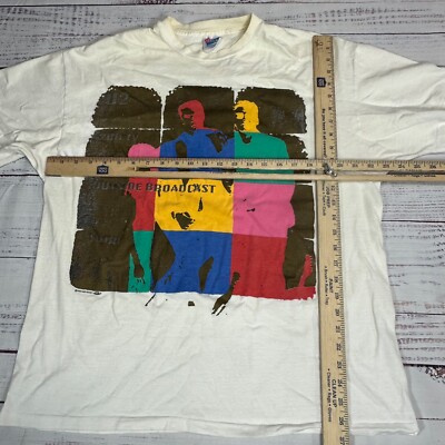 Vtg 90's U2 Zoo TV Band Tour T-Shirt XL 1992 Single Stitch White