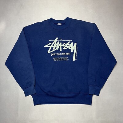 Vintage 90s Stussy Pullover Sweatshirt 1993 Large Faded | eBay