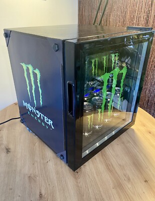 Monster Energy Drink Mini Fridge Black Pub Home Garden Garage