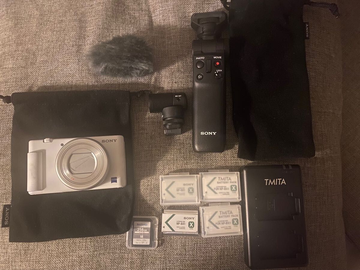 SONY vlogcam ZV-1G shooting grip kit white language Japanese only