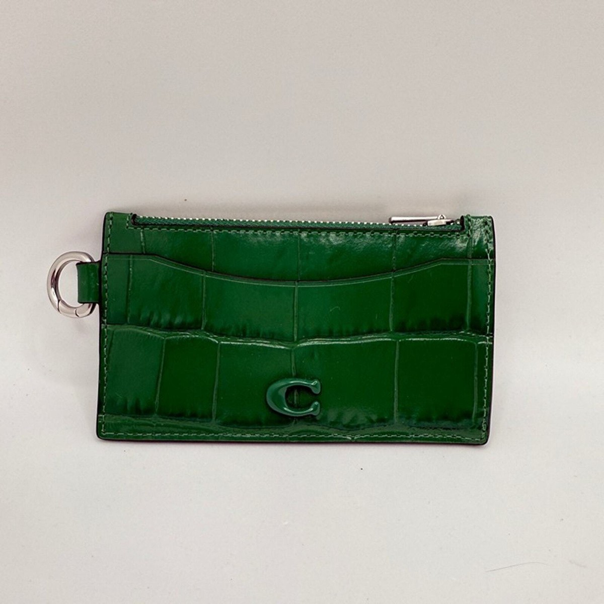 Coach Zip Card Case CW433 Crocodile-embossed leather | eBay
