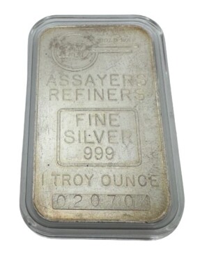 Gold Way Assayers Refiners Silver 1 Troy Ounce Art Bar .999