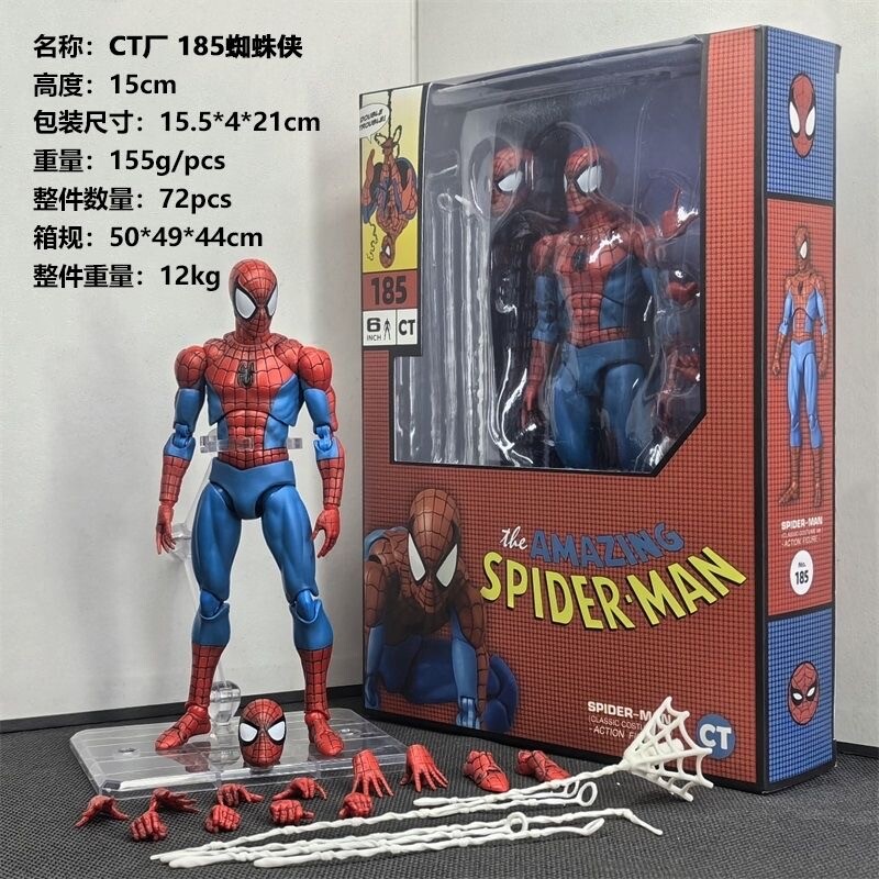 In Stock CT Toys MAFEX No.185 Spider-Man CLASSIC COSTUME Ver. 1/12