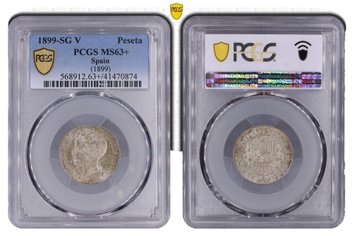 A1899年1 Sen & 1919年5 Sen コインセットPCGS認証 A1899年1 Sen