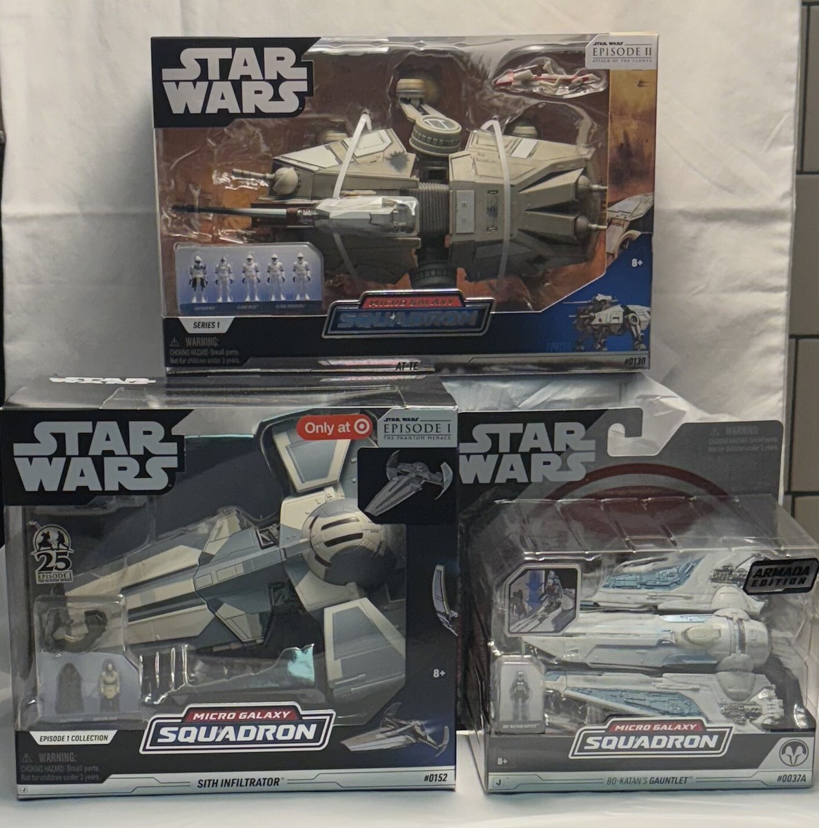 Star Wars Micro Galaxy Squadron AT-TE, Sith Infiltrator, Gauntlet