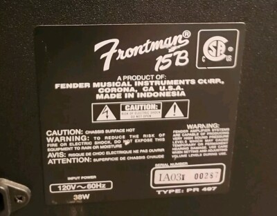 Fender Frontman 15B Amp. -SAME DAY SHIPPING! | eBay