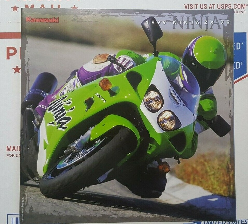 NOS Kawasaki 1999 Ninja ZX-7R Original Dealer Brochure 99969-2627