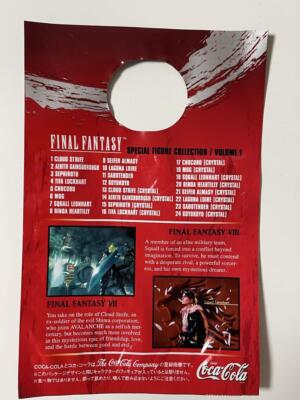 Final Fantasy Coca-Cola Figure Color Complete Set FF7 8 9 10 All