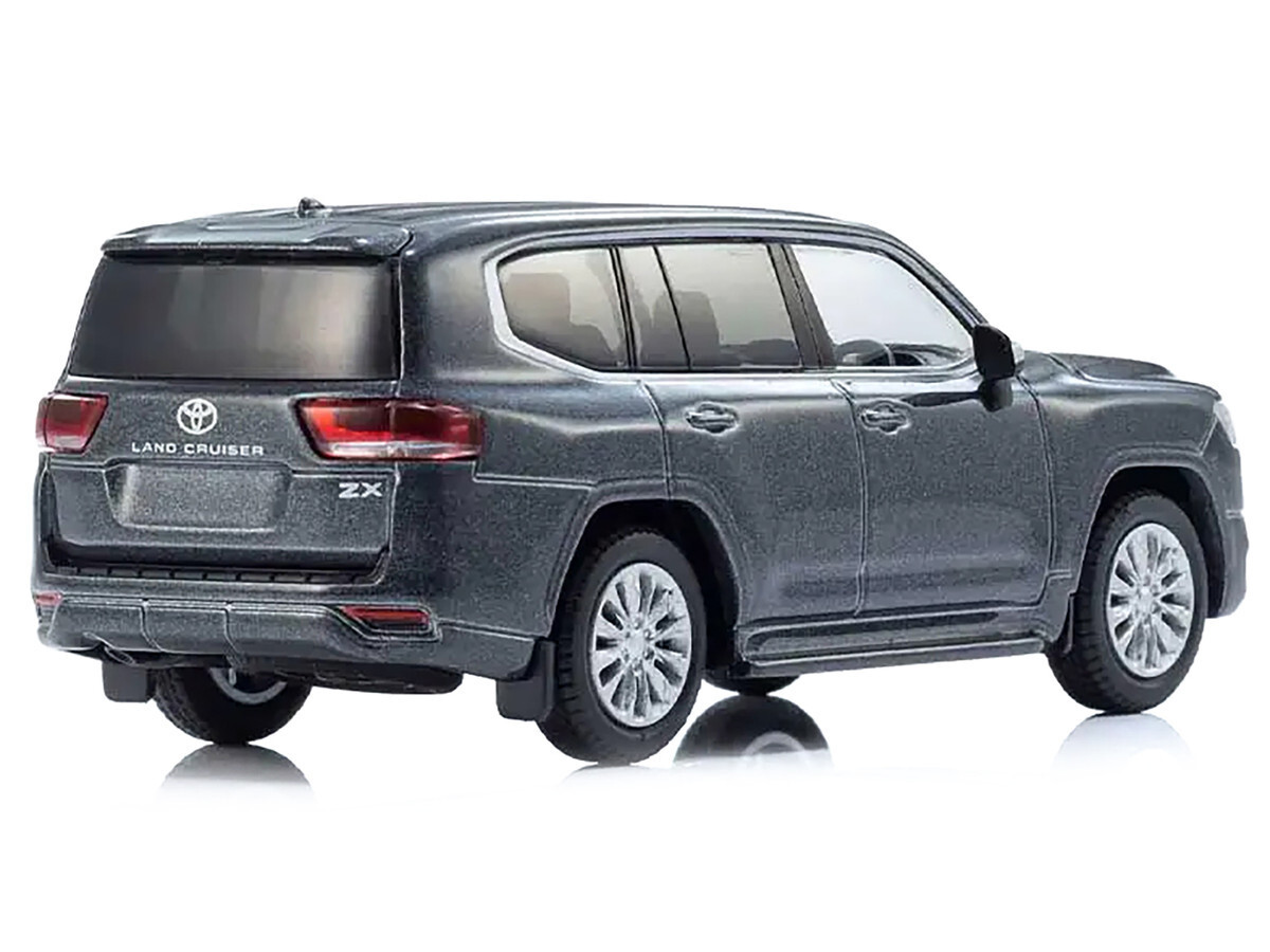 Kyosho Toyota Land Cruiser ZX RHD Gray W/Mini Book 1/64 Diecast
