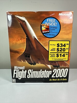 非売品】フライトシュミレーター 2000 マイクロソフト B2 ポスター