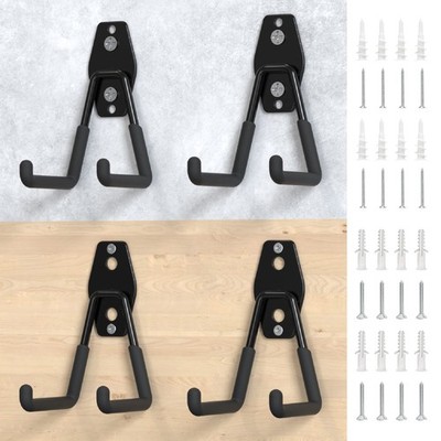 Garage Hooks Heavy Duty 4PC Garage Wall Hooks Wall Mount Hanging