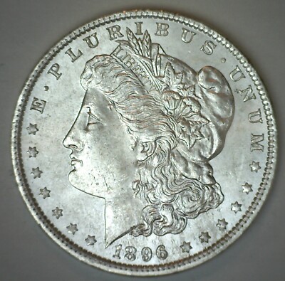 1896 Morgan Silver Dollar US Type Coin Uncirculated One Dollar