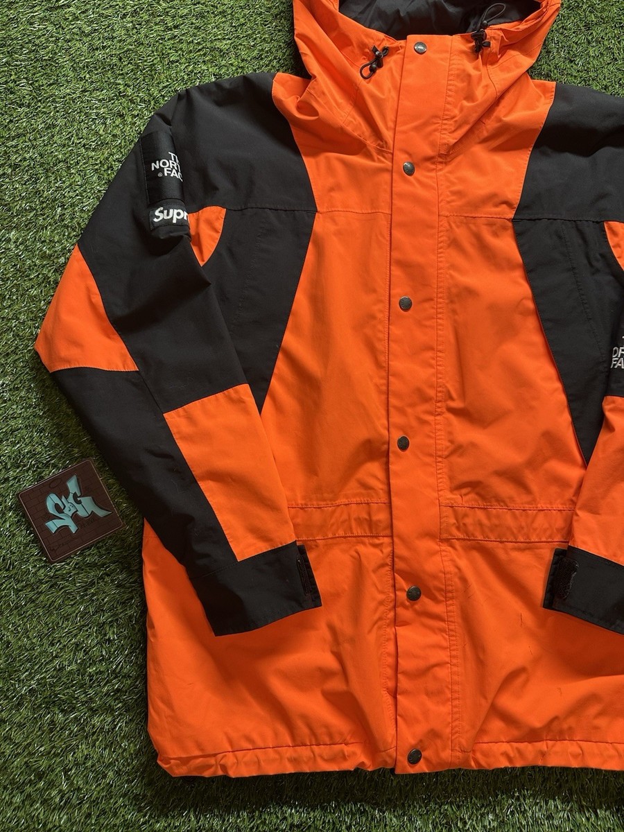 FW16 Supreme x The North Face Mountain Light Jacket Bright Orange