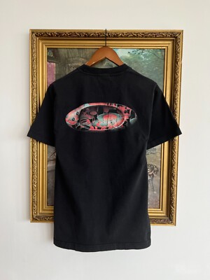 Vintage 90s Oakley Embroidery Logo Black T-shirt Sz S | eBay