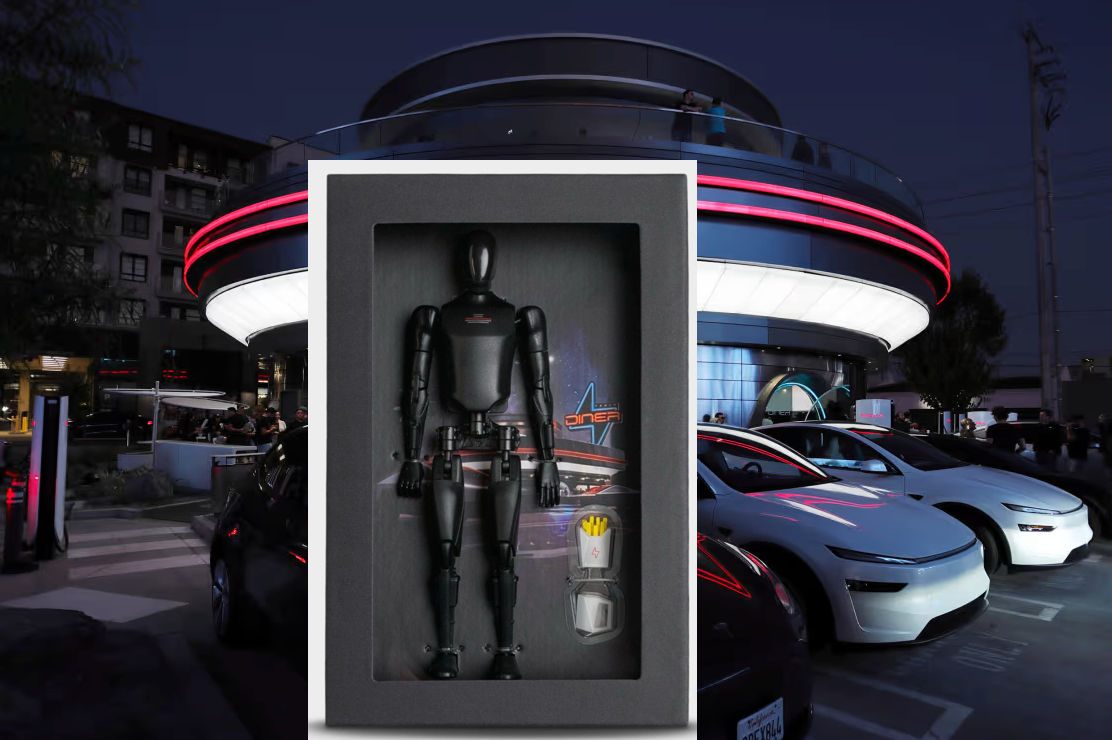 Tesla Diner limited, exclusive Black Optimus Bot Figure - Elon