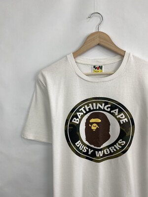 Vintage Bape A Bathing Ape Busy Works T-shirt rare size L color