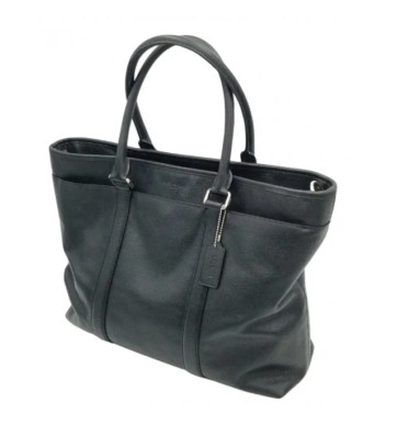 Coach LARGE F54758 Black Perry Leather Tote/Laptop Bag w/Zip Top