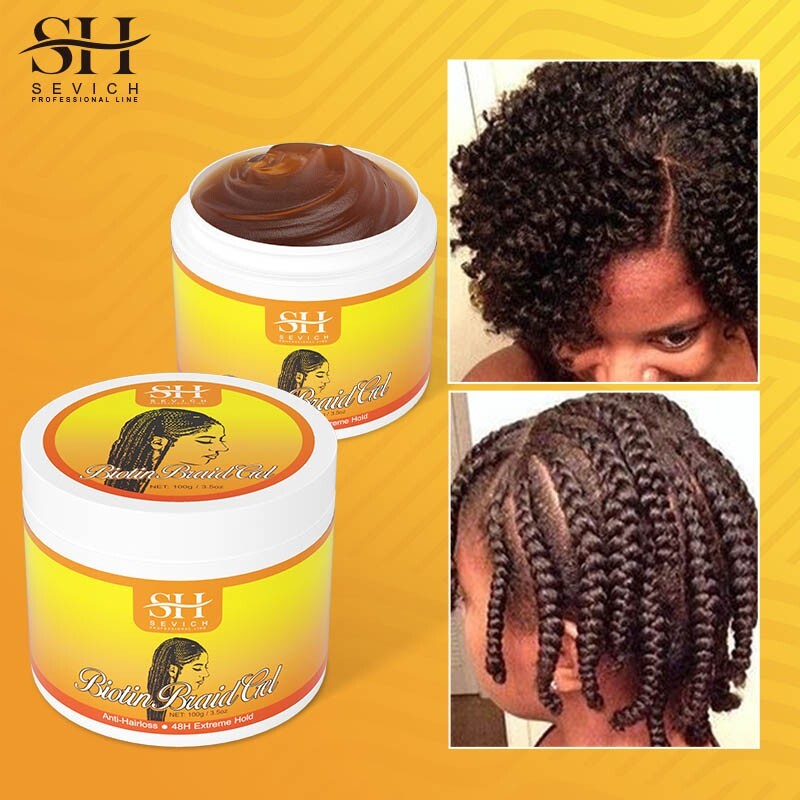 Traction Alopecia Braiding Gel 100g Biotin Cream Edge Control Anti