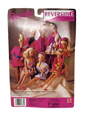 Vintage Barbie Reversible Fashions 865 Pink Black White Polka Dot